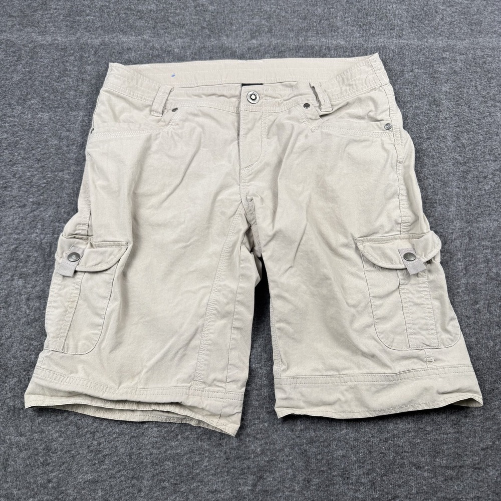 Kuhl Cargo Shorts Womens 10 Beige Outdoor Hiking Adventure Climbing Pockets